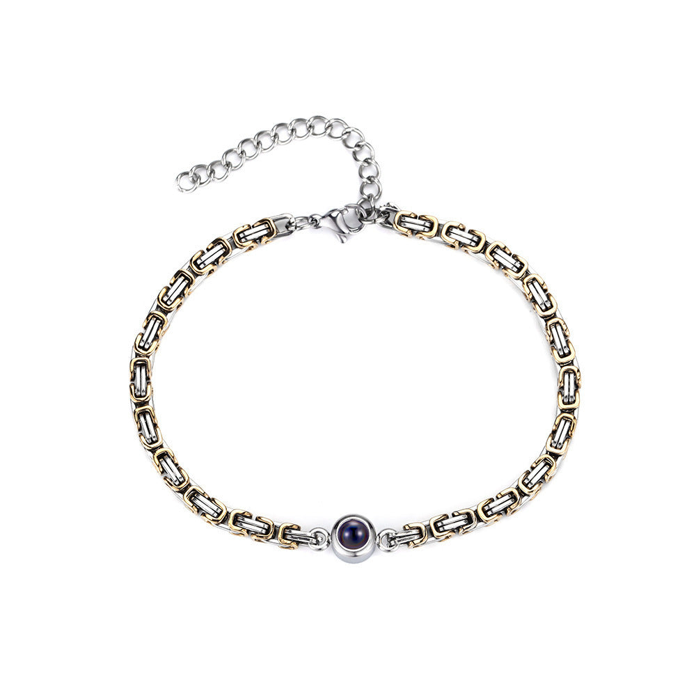 Personalized Photo Projection Bracelet Tennis Chain - P054