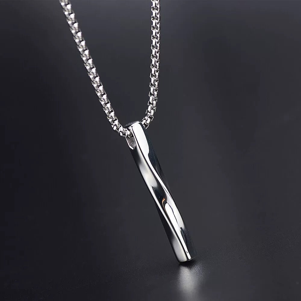 Twisted Pendant Cremation Urn Necklace for Ashes-A025
