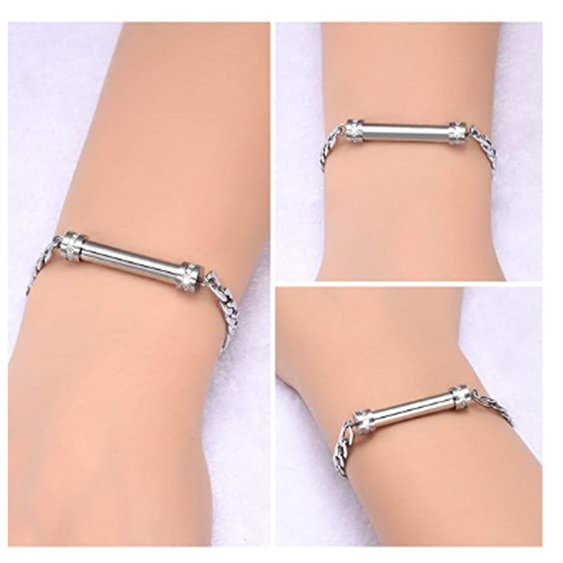 Cremation Urn Bracelet with Zircon Memorial Jewelry-A026