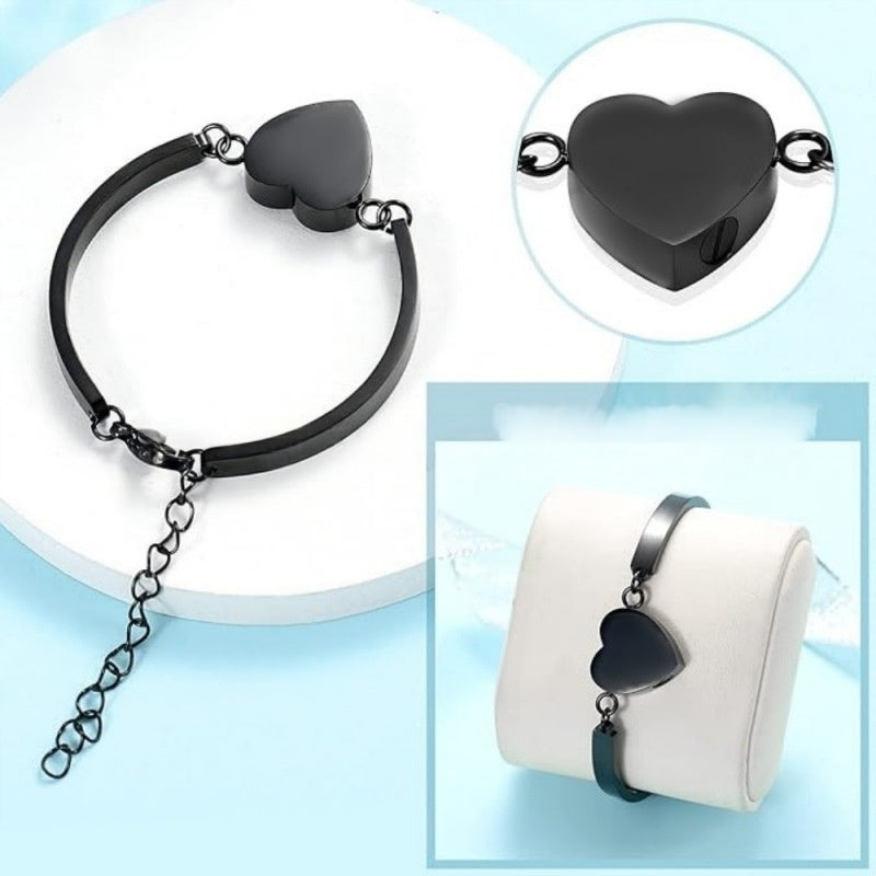 Cremation Urn Heart Bracelet Memorial Jewelry-A034