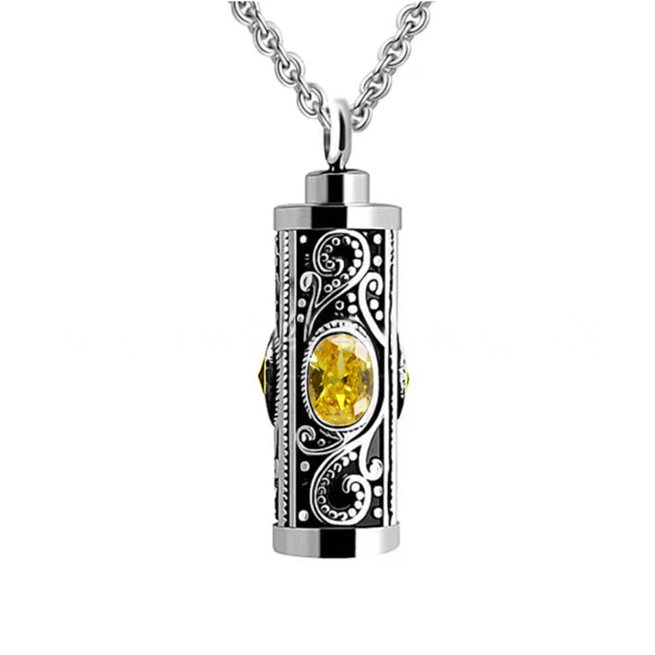 Birthstone Pendant Cremation Urn Necklace -A022