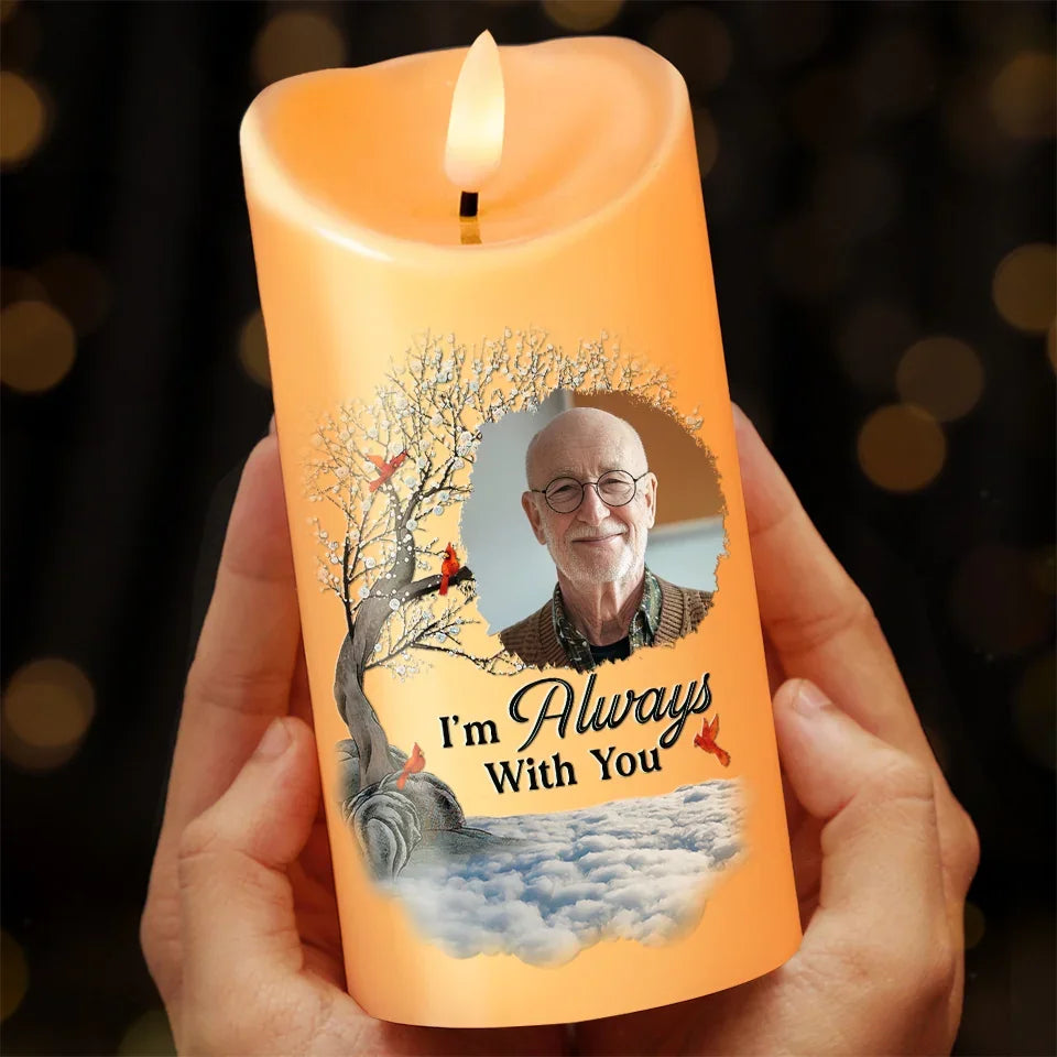Personalized Custom Photo Memorial LED Candle Always With You - C801