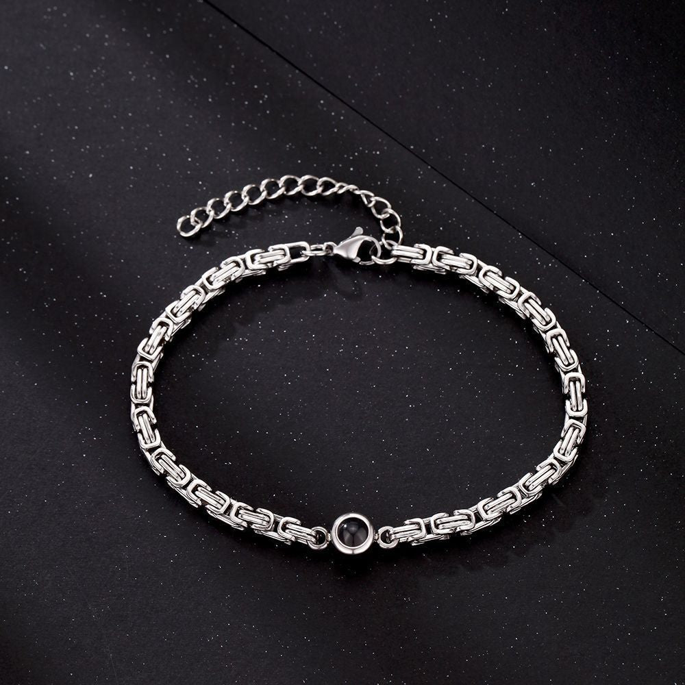 Personalized Photo Projection Bracelet Tennis Chain - P054