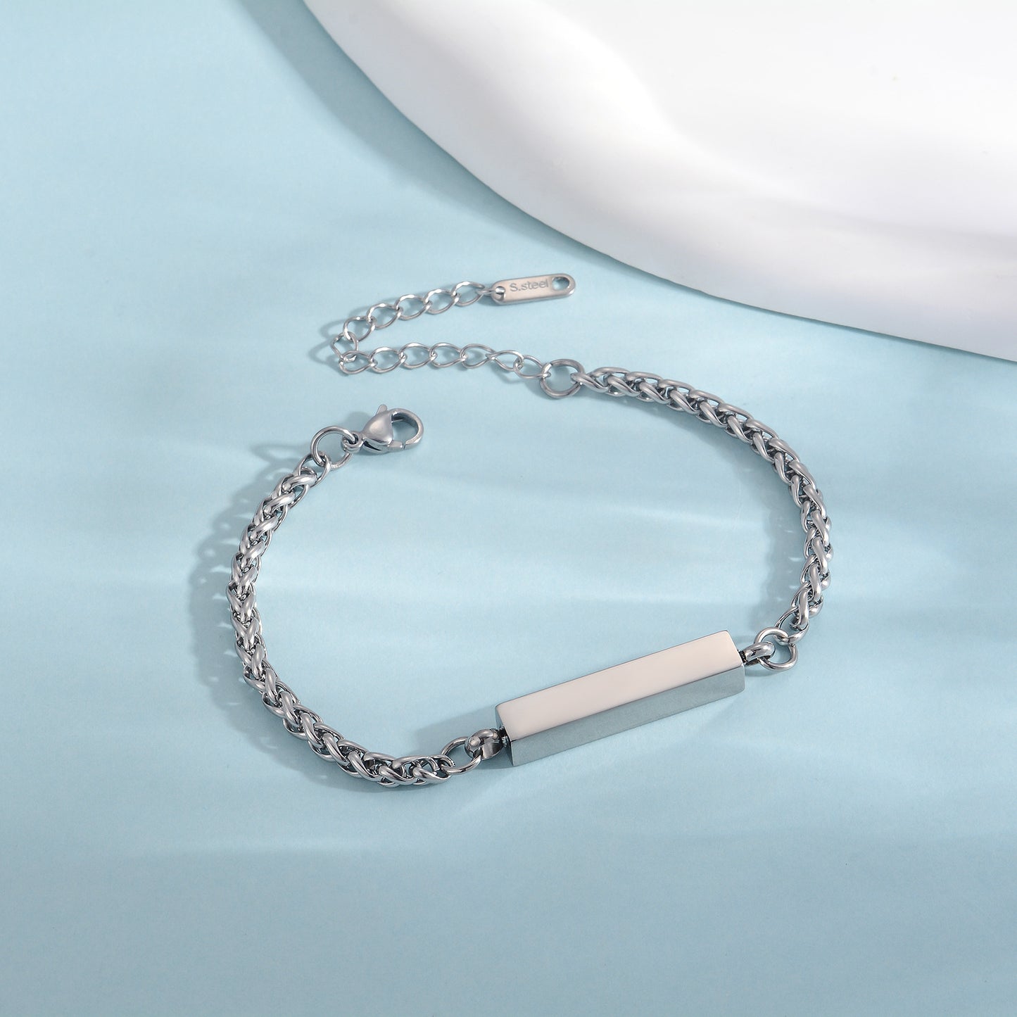 Custom Cuboid Cremation Urn Bracelet Memorial Jewelry-A051