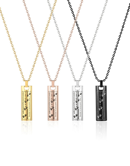 Cremation Urn NecklacPet Memorial Urn Necklace for Ashes-A049