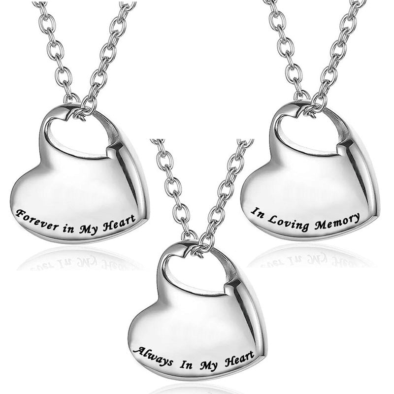 Cremation Urn Necklace Heart Pendant for Ashes-A041
