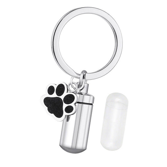 Cremation Cylindrical Urn Keychain for Pet -K027