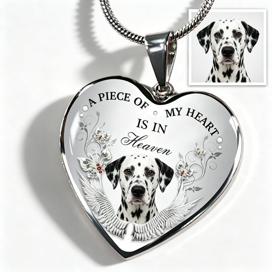 Custom Pet Photo Heart Necklace/Keychain "A piece of my heart” - PE003